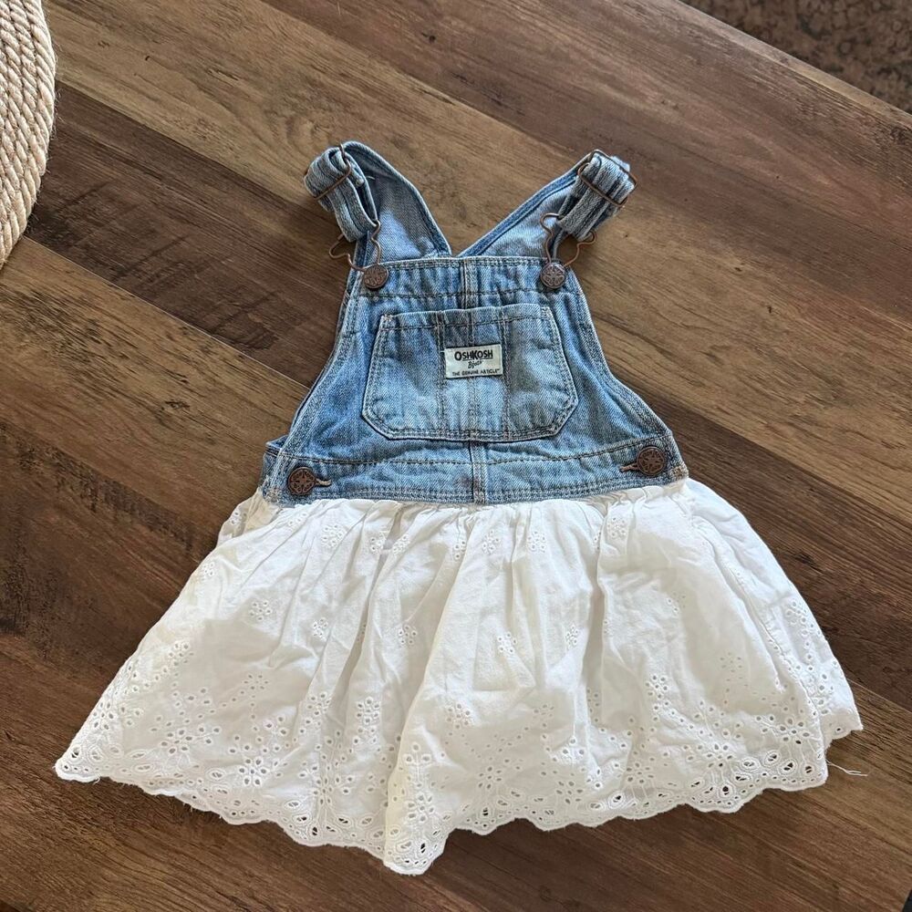 OshKosh B'gosh blue denim overalls dress